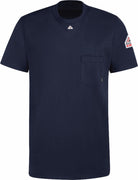 Bulwark S/S Tagless Excel Flame Resistant T-Shirt, color: Navy