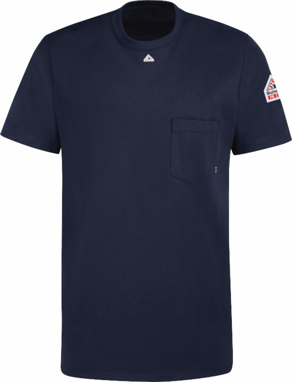Bulwark S/S Tagless Excel Flame Resistant T-Shirt, color: Navy