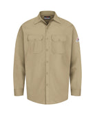 Bulwark L/S Excel Flame Resistant Shirt, color: Khaki