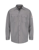 Bulwark L/S Excel Flame Resistant Shirt, color: Silver Grey