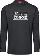 RedKap L/S Wicking Blend Hard-Working Custom T-Shirt, color: Obsidian Heather