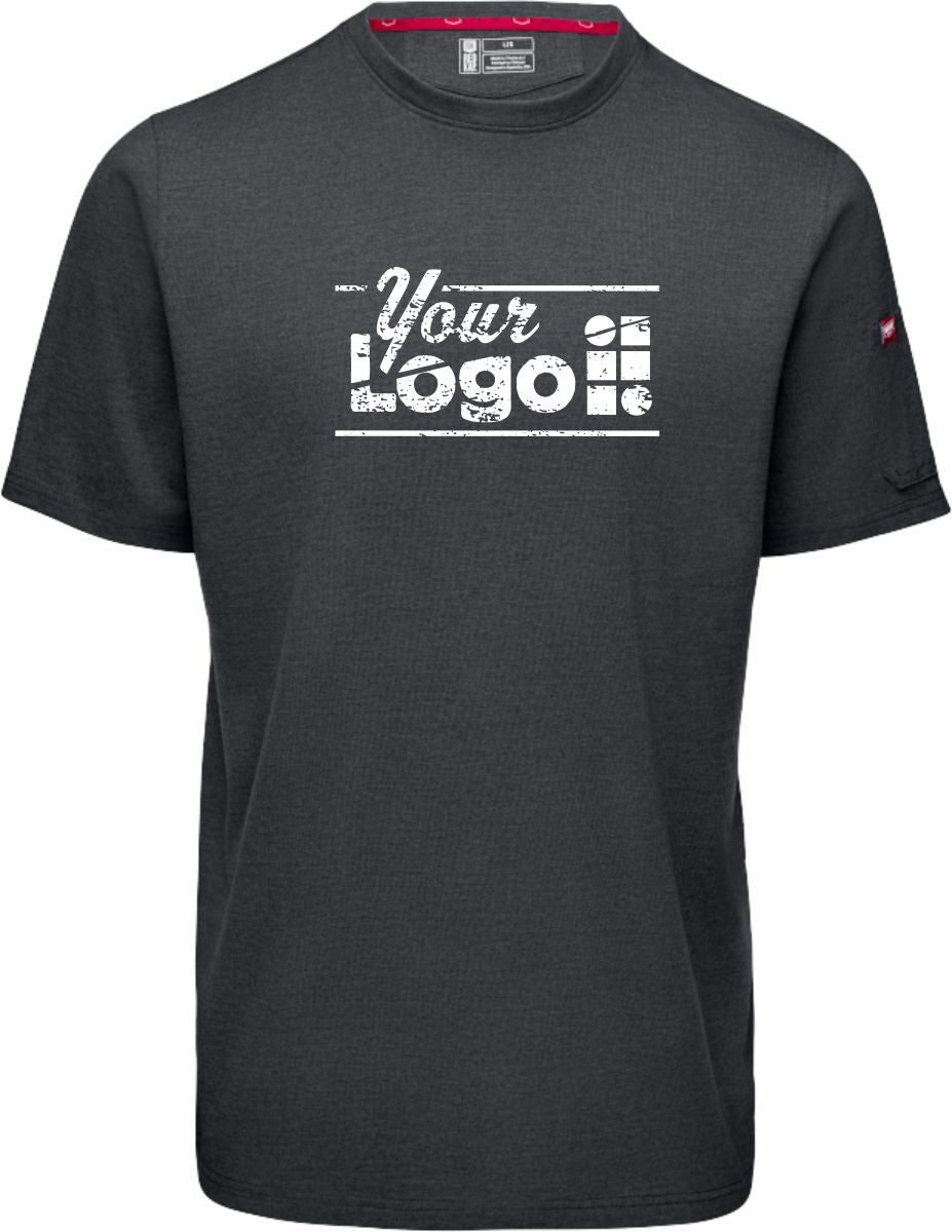 RedKap S/S Wicking Blend Hard-Working Custom T-Shirt, color: Obsidian Heather
