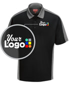 RedKap S/S Tone-Panel Custom Golf Shirt, color: Black/Grey