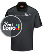 RedKap S/S Tone-Panel Custom Golf Shirt, color: Charcoal/Black
