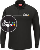 RedKap L/S Performance Knit Custom Golf Shirt, color: Black