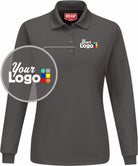 RedKap L/S Performance Knit Custom Golf Shirt, color: Charcoal