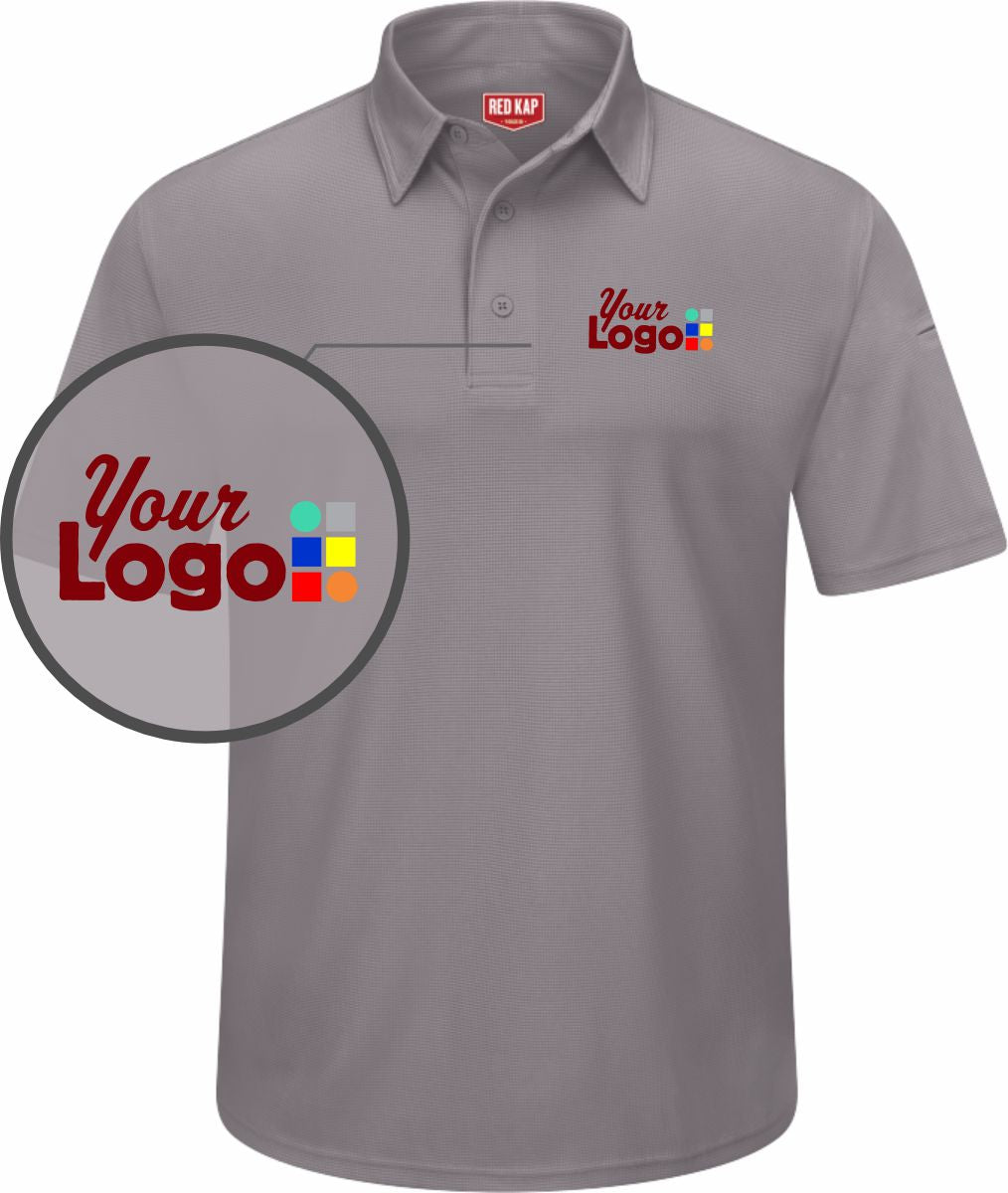 RedKap S/S Flex Series Pro Custom Golf Shirt, color: Grey