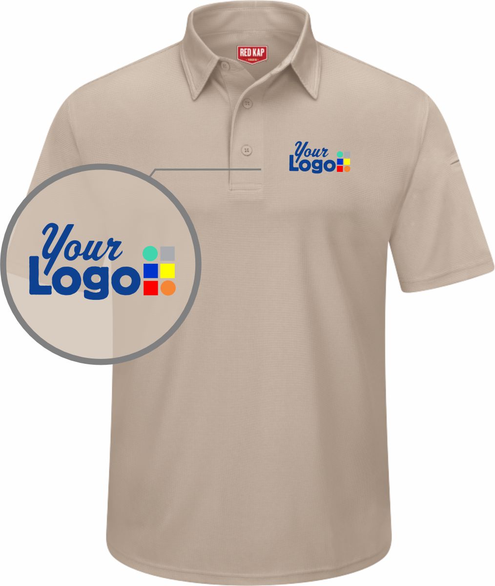RedKap S/S Flex Series Pro Custom Golf Shirt, color: Tan