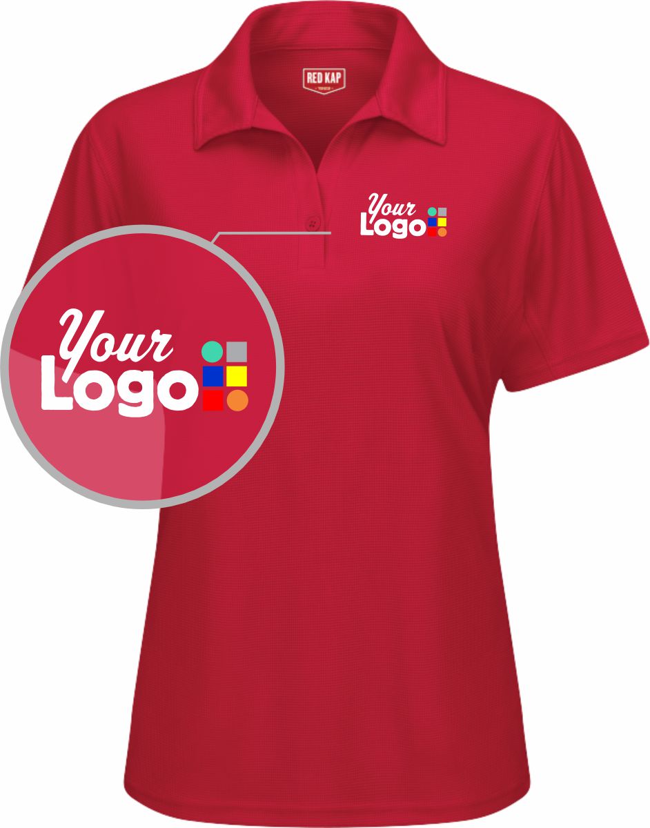 RedKap S/S Flex Series Pro Custom Golf Shirt, color: Red