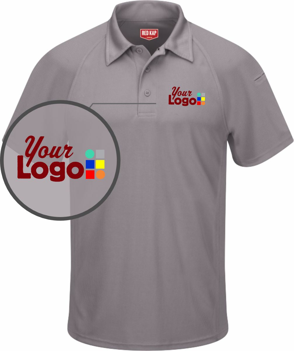 RedKap S/S Flex Series Active Custom Golf Shirt, color: Grey
