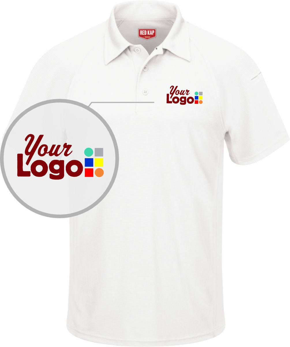 RedKap S/S Flex Series Active Custom Golf Shirt, color: White