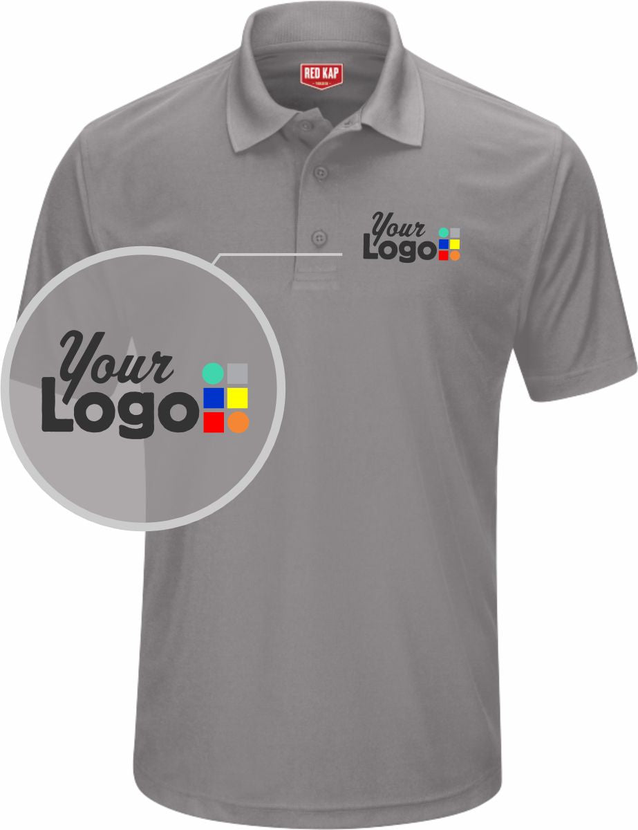 RedKap S/S Performance Knit Core Custom Golf Shirt, color: Grey