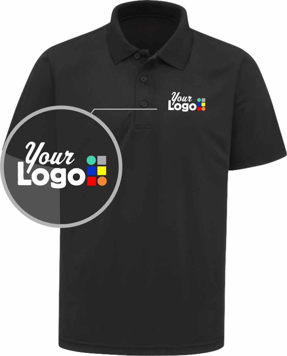 RedKap S/S Performance Knit Core Custom Golf Shirt, color: Black