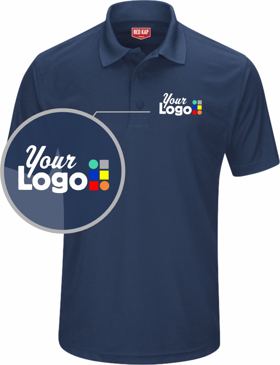RedKap S/S Performance Knit Core Custom Golf Shirt, color: Navy
