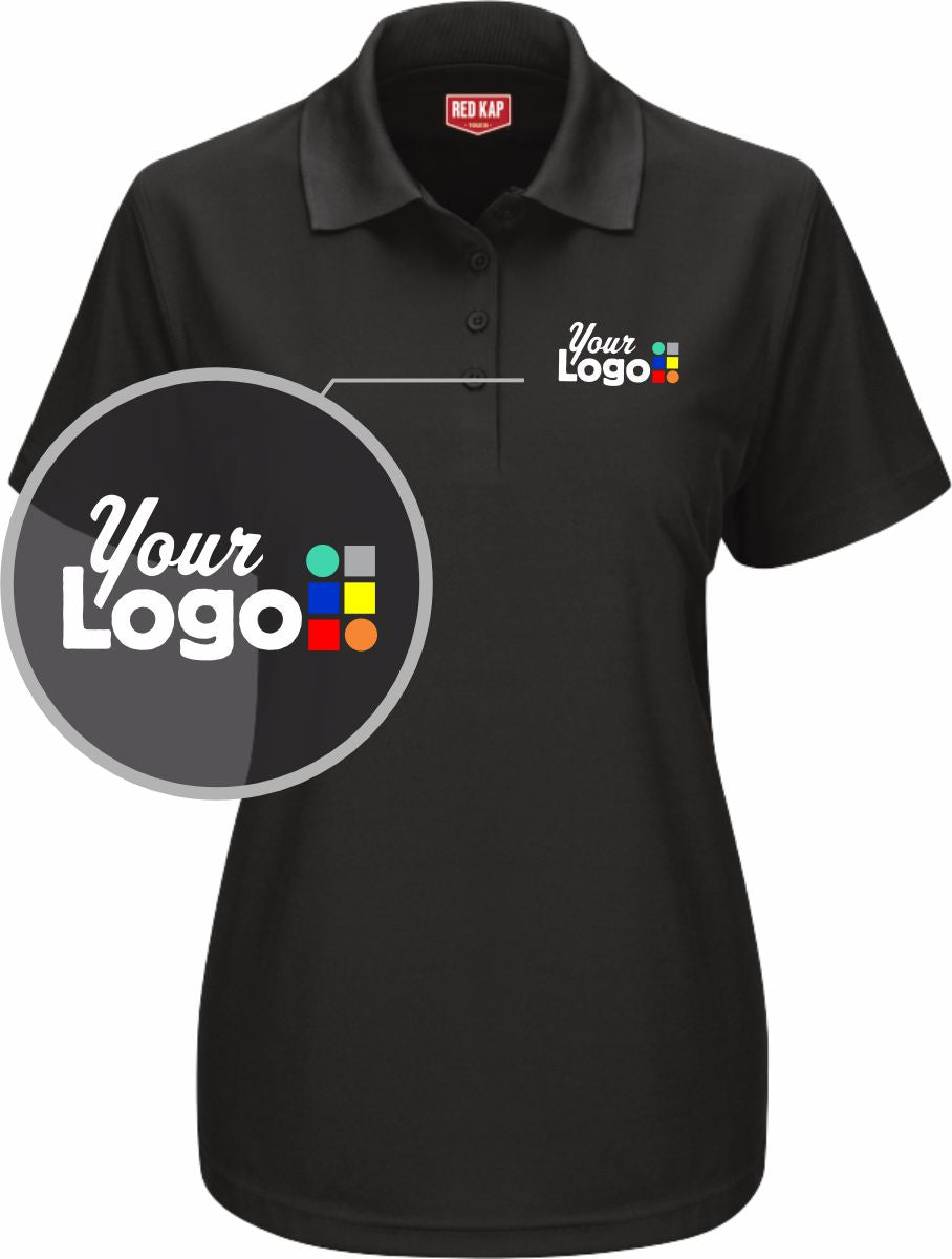 RedKap S/S Performance Knit Core Custom Golf Shirt, color: Black