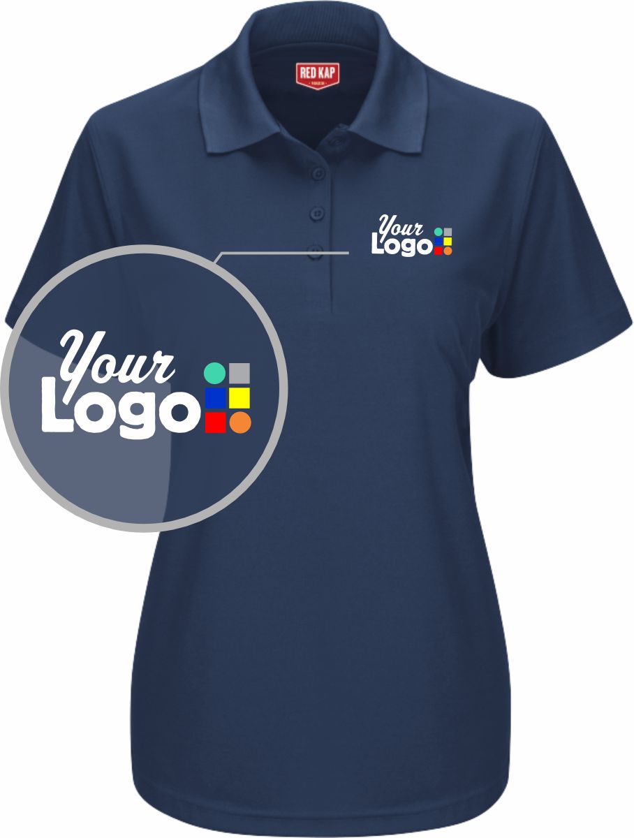 RedKap S/S Performance Knit Core Custom Golf Shirt, color: Navy