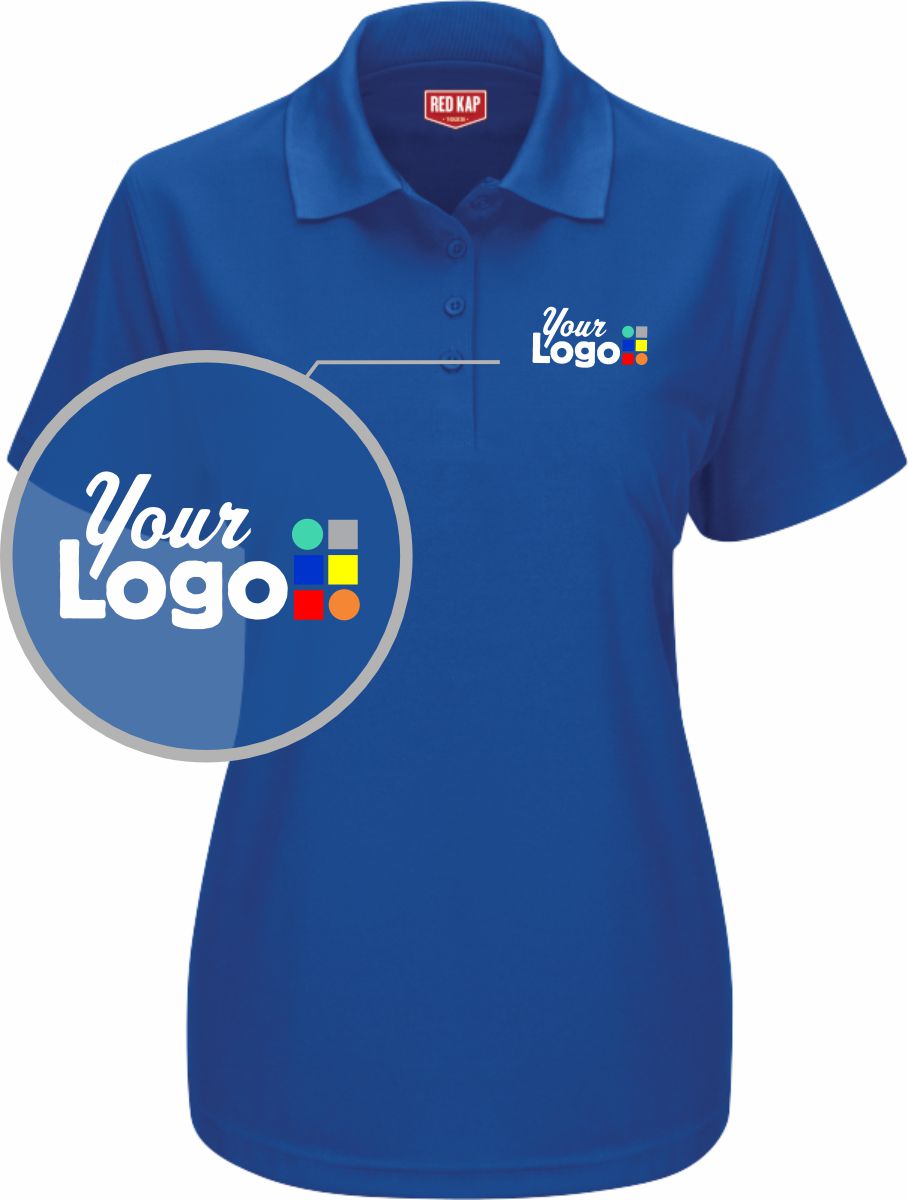 RedKap S/S Performance Knit Core Custom Golf Shirt, color: Royal