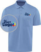 RedKap S/S Performance Knit Pocket Custom Golf Shirt, color: Medium Blue
