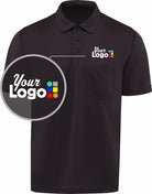 RedKap S/S Performance Knit Pocket Custom Golf Shirt, color: Black
