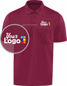 RedKap S/S Performance Knit Pocket Custom Golf Shirt, color: Burgundy