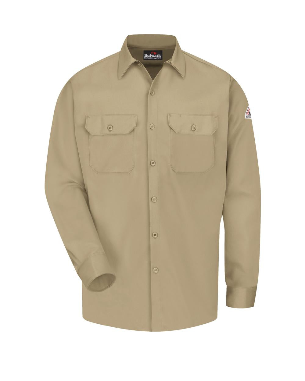 Bulwark L/S Excel ComfortTouch Flame Resistant Shirt, color: Khaki