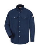 Bulwark L/S Dress Uniform CoolTouch Flame Resistant Shirt, color: Navy