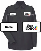 RedKap S/S Solid Custom Work Shirt, color: Black