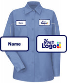 RedKap S/S Solid Custom Work Shirt, color: Petrol Blue