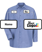 RedKap L/S Solid Custom Work Shirt, color: Light Blue