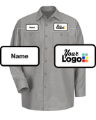 RedKap L/S Solid Custom Work Shirt, color: Light Grey