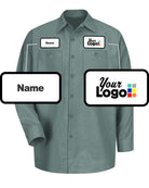 RedKap L/S Solid Custom Work Shirt, color: Light Green