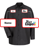 RedKap L/S Solid Custom Work Shirt, color: Black