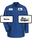 RedKap L/S Solid Custom Work Shirt, color: Royal Blue