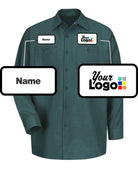 RedKap L/S Solid Custom Work Shirt, color: Spruce Green