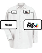 RedKap L/S Solid Custom Work Shirt, color: White