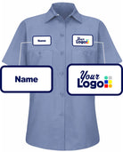 RedKap S/S Solid Custom Work Shirt, color: Petrol Blue