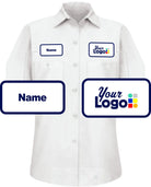 RedKap S/S Solid Custom Work Shirt, color: White