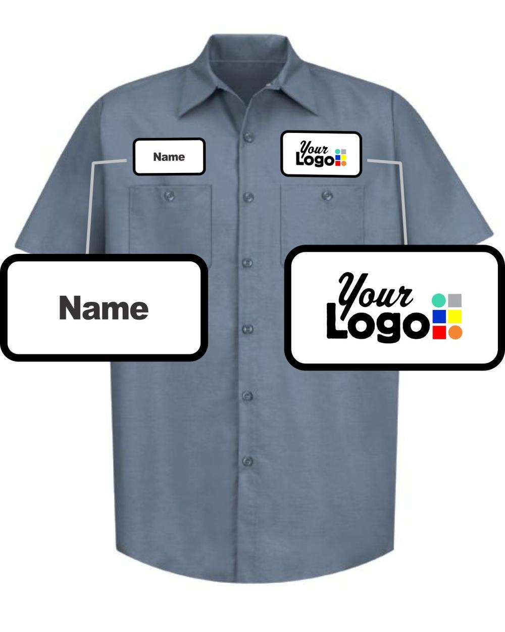 RedKap S/S Solid Custom Work Shirt, color: Postman Blue