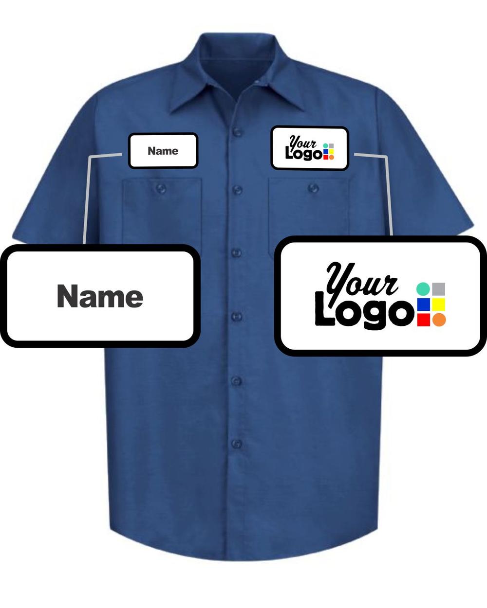 RedKap S/S Solid Custom Work Shirt, color: Royal Blue