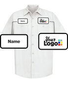 RedKap S/S Solid Custom Work Shirt, color: White