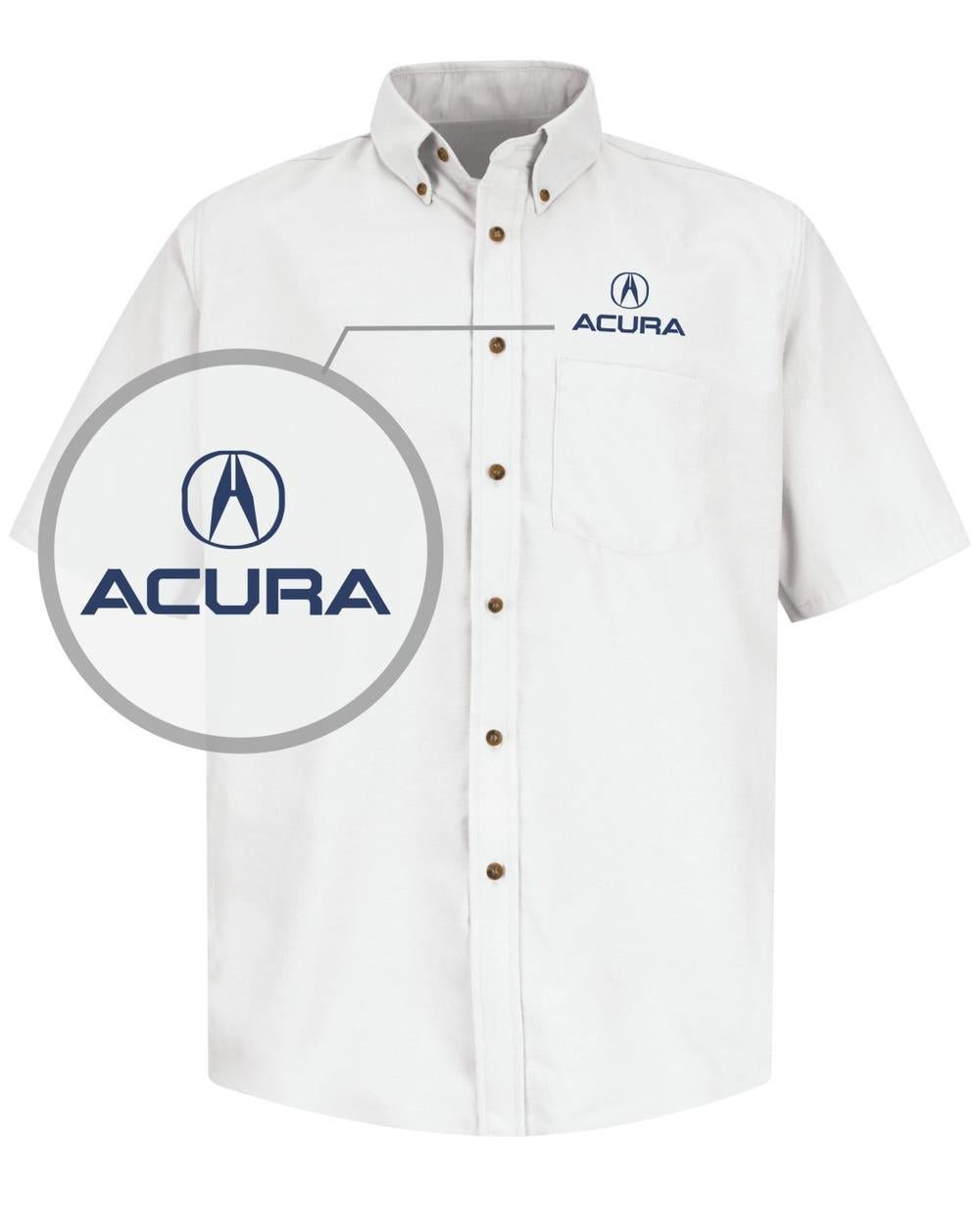RedKap S/S Acura Staff Automotive Shirt, color: White