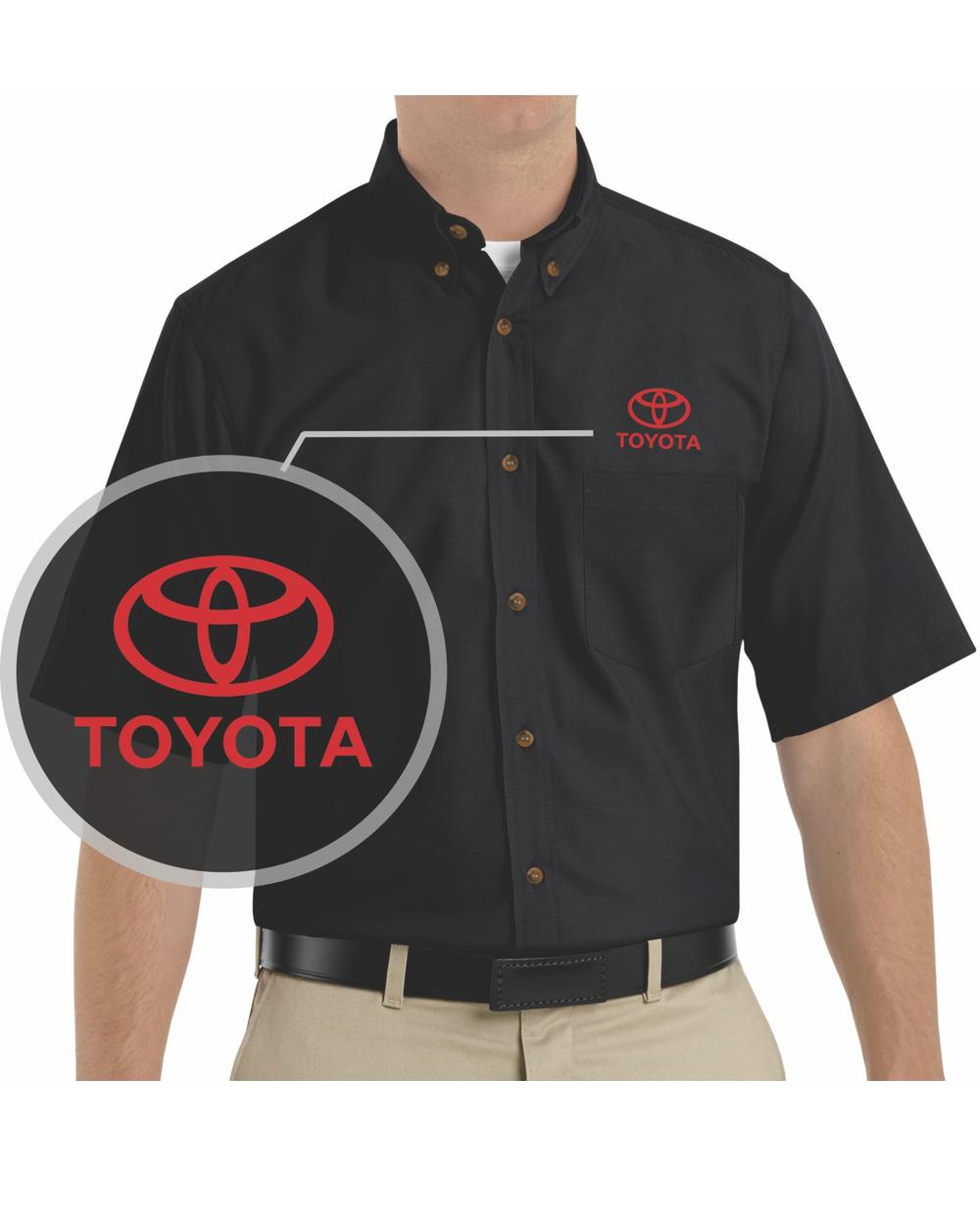 RedKap S/S Toyota Service Advisor Automotive Shirt, color: Black