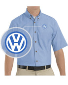 RedKap S/S Volkswagen Service Advisor Automotive Shirt, color: Light Blue