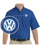 RedKap S/S Volkswagen Service Advisor Automotive Shirt, color: Royal Blue