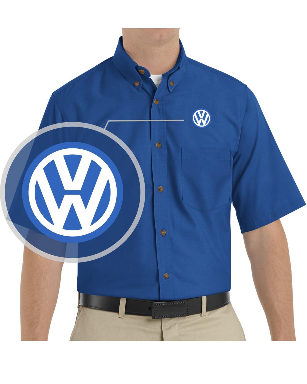 RedKap S/S Volkswagen Service Advisor Automotive Shirt, color: Royal Blue