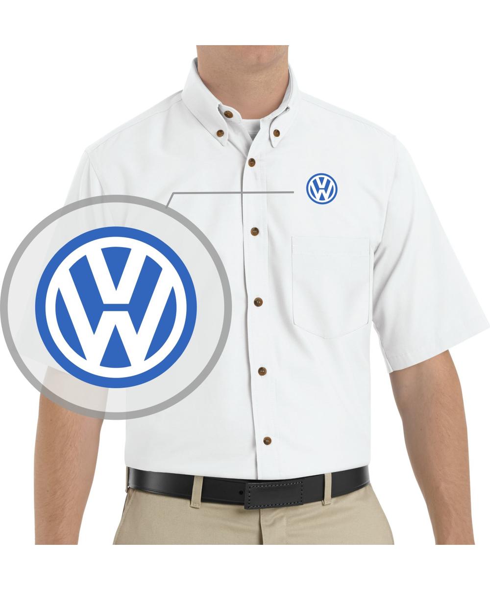 RedKap S/S Volkswagen Service Advisor Automotive Shirt, color: White