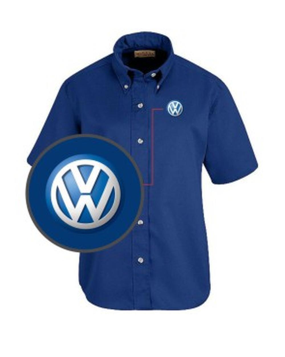 RedKap Women's S/S Service Automotive Shirt, color: Royal Blue