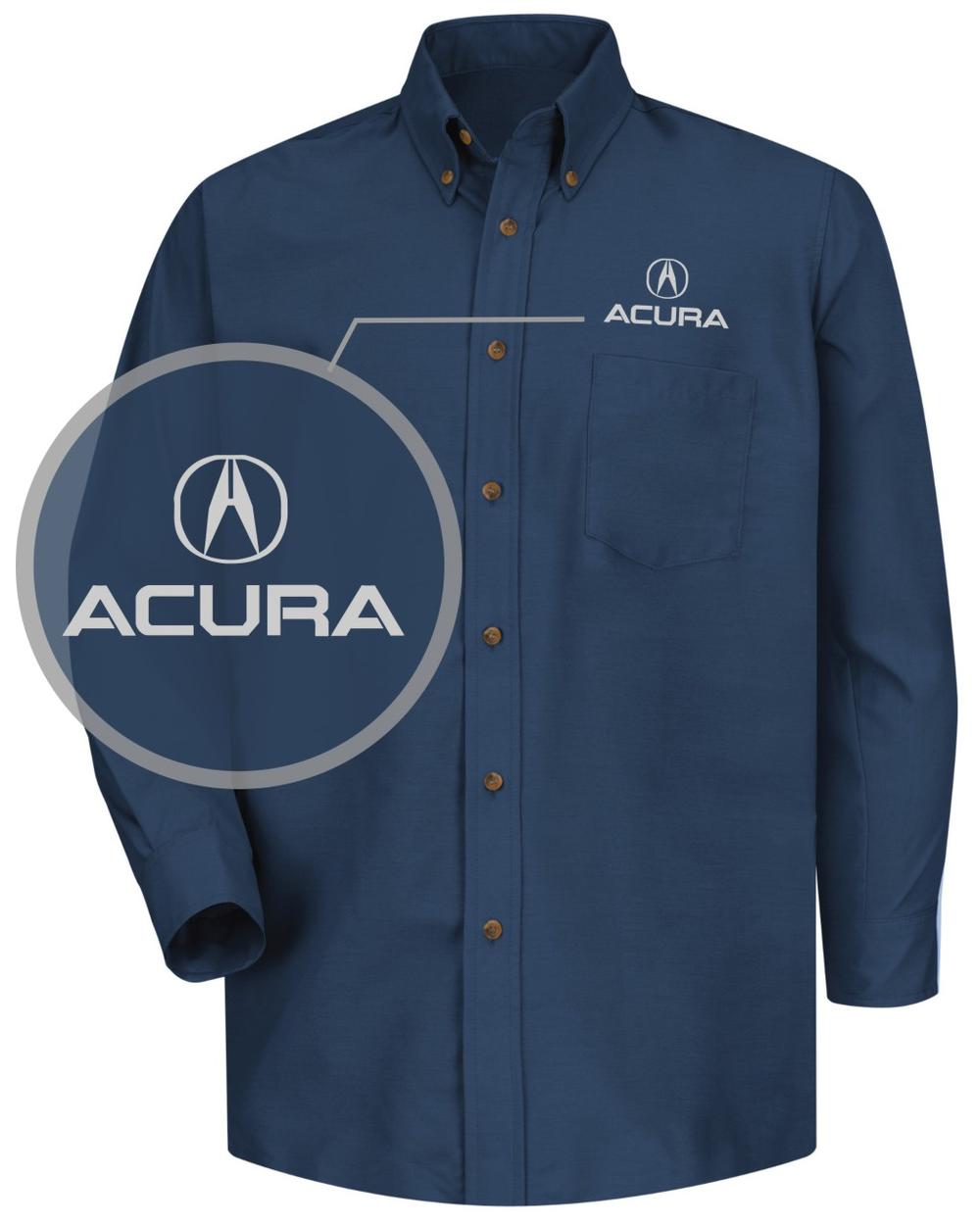 RedKap L/S Acura Staff Automotive Shirt, color: Navy