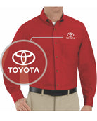 RedKap L/S Toyota Service Advisor Automotive Shirt, color: Red