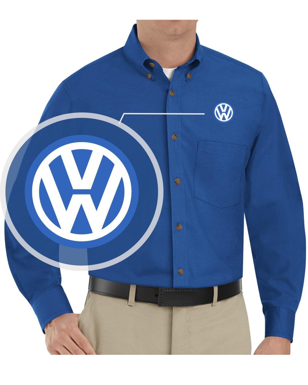 RedKap L/S Service Advisor Automotive Shirt, color: Royal Blue